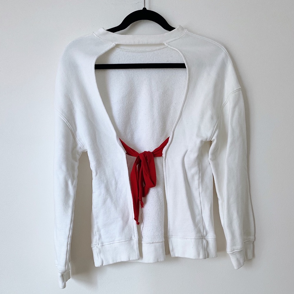 Opening ceremony open back sweatshirt